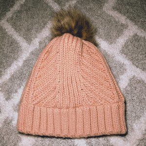 Chaos Women's Pink Knitted Thermal Pom Beanie
